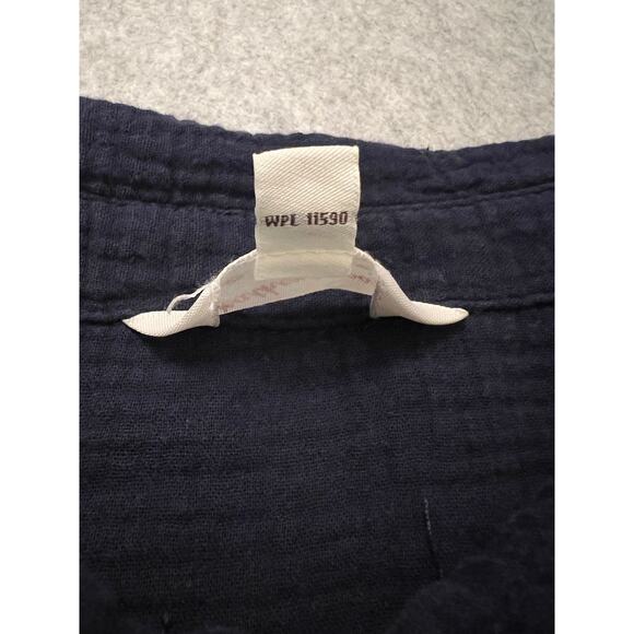 Weatherproof Vintage Tunic Short Dress Womens XL Short Sleeve Button Up Navy - Picture 7 of 11